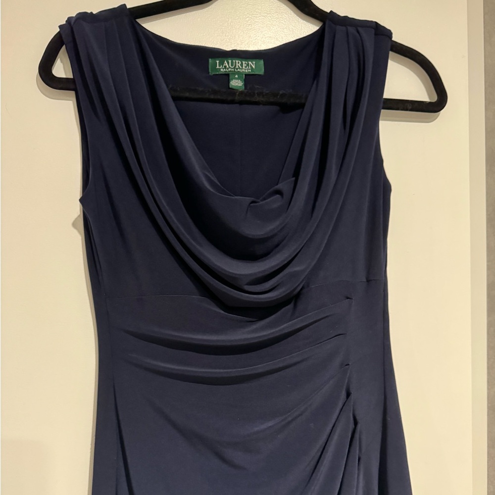 Dark blue dress from Lauren Ralph Lauren. Size 4.
